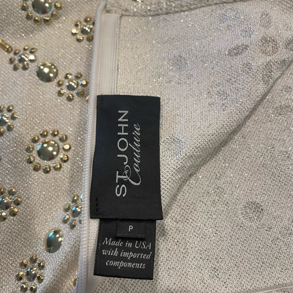 St.John Couture tunic. Never been worn. Silver and gold embellishment. - Picture 3 of 3